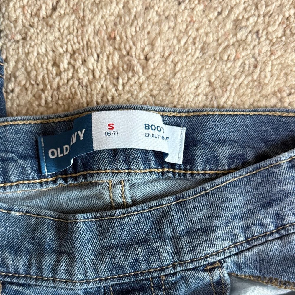 Old Navy Girls Bundle 4 Pairs Jeans Size 6 Straight Flare Leg Blue Denim Lot - Picture 3 of 5
